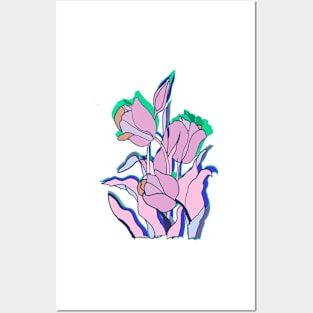 Pink Tulips Posters and Art